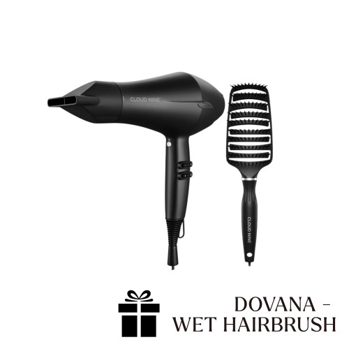 AIRSHOT Plaukų džiovintuvas + DOVANA WET HAIRBRUSH, 1 vnt.