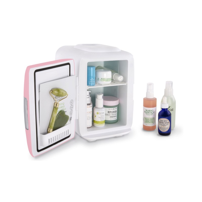 Classic 4 Liter Small Mini Fridge Pink Mini šaldytuvas/šildytuvas kosmetikai, 1vnt