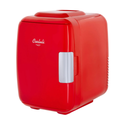 Classic 4 Liter Small Mini Fridge Red Mini šaldytuvas/šildytuvas kosmetikai, 1vnt 