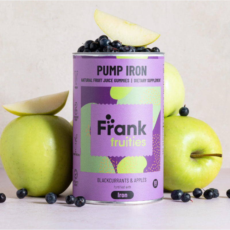 PUMP IRON Maisto papildas su geležimi, 80 guminukų