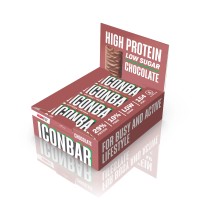 ICONBAR Double Chocolate Baltymų batonėlis, 12*45g 