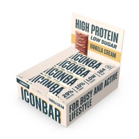 ICONBAR Vanilla Cream Baltyminis batonėlis, 12*45g 