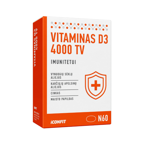 Vitaminas D3 imunitetui 4000 TV, N60
