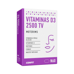Vitaminas D3 moterims 2500 TV, N60 