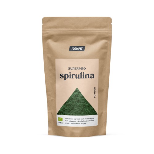 Organic Spirulina Powder Ekologiški spirulinos milteliai, 125g