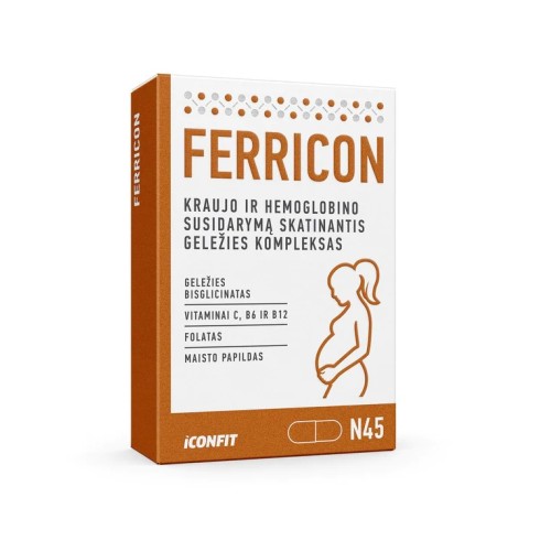 Ferricon Kraujo ir hemoglobino susidarymą skatinantis geležies kompleksas,N45