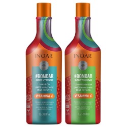 Bombar Super Vitamins Vitaminais praturtintų plaukų priežiūros priemonių rinkinys, 2x1000ml 