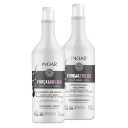 Força & Brilho Duo Kit Drėkinamųjų plaukų priežiūros priemonių rinkinys, 1000ml+800ml 