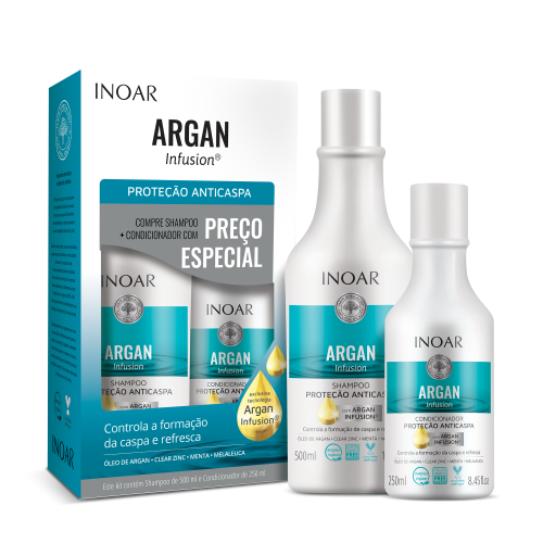 Argan Infusion Anti-Dandruff Protection Duo Kit Plaukų priežiūros rinkinys nuo pleiskanų, 500+250ml
