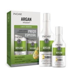 Argan Infusion Smooth & Silky Duo Kit Glotinančių priemonių rinkinys, 500ml + 250ml 