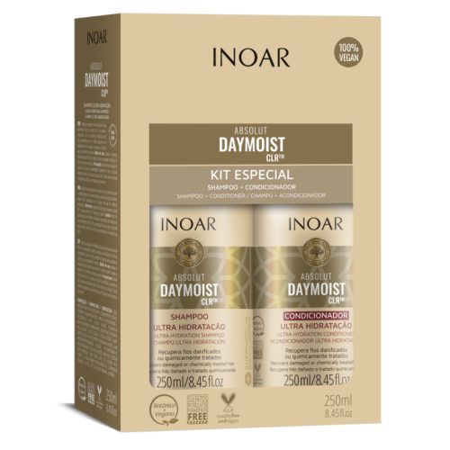 Absolut Daymoist Duo Kit Atstatomasis-drėkinamasis rinkinys plaukams, 2x250 ml