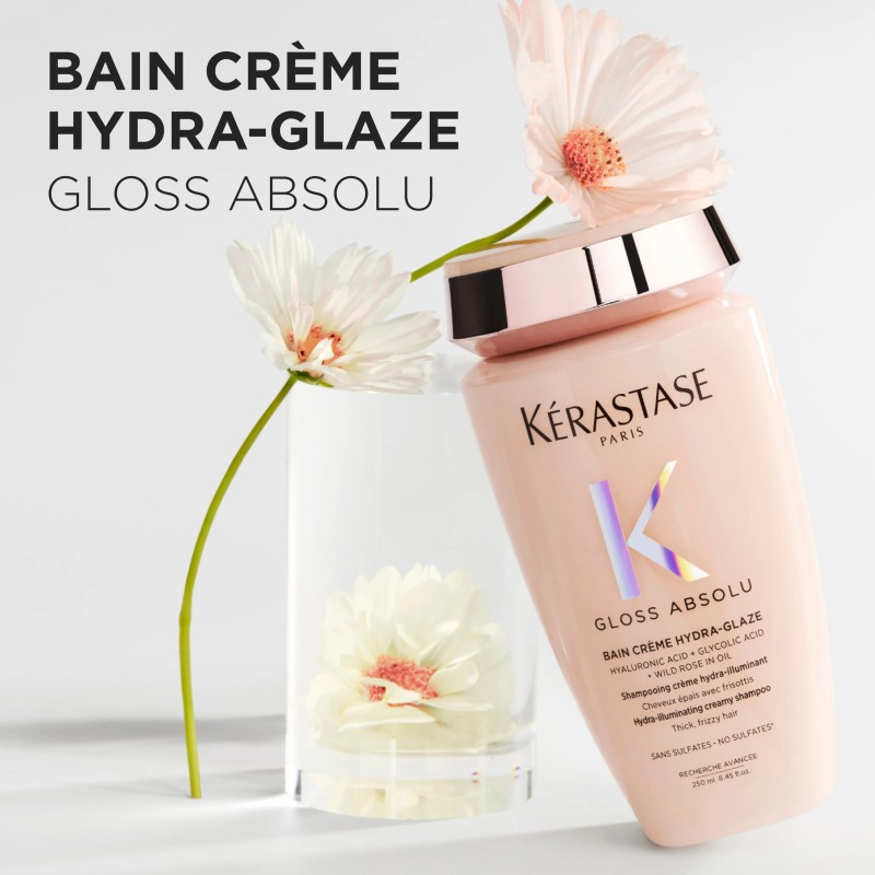 Gloss Absolu Bain Crème Hydra-Glaze Drėkinamasis žvilgesio suteikiantis šampūnas, 250ml