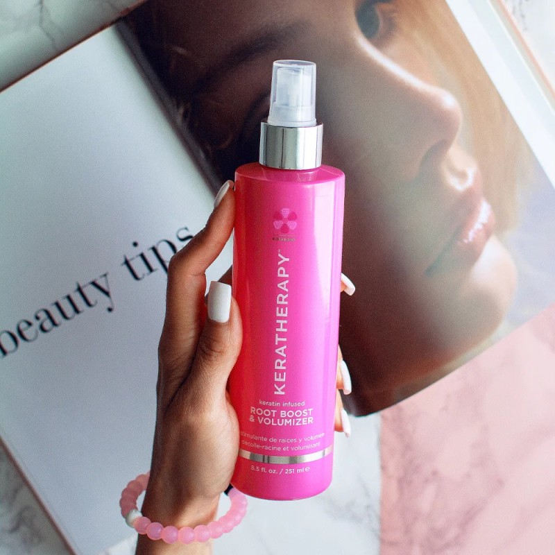 Keratin Infused Root Boost & Volumizer Apimties suteikiantis plaukų purškiklis, 251ml