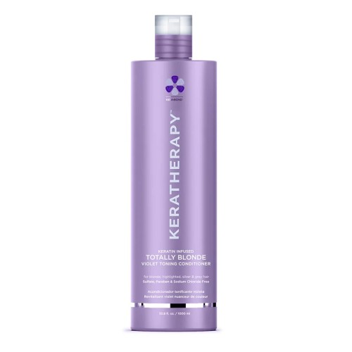 Keratin Infused Totally Blonde Violet Toning Conditioner Geltonus atspalvius neutralizuojantis kondicionierius, 1000ml