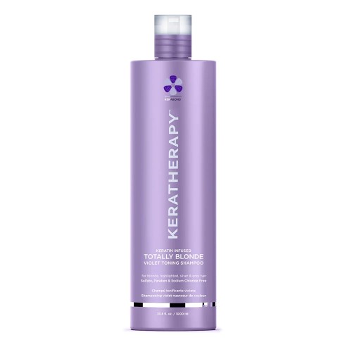 Keratin Infused Totally Blonde Violet Toning Shampoo Geltonus atspalvius neutralizuojantis šampūnas, 1000ml