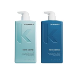 REPAIR-ME.WASH + RINSE šampūnas ir kondicionierius pažeistiems plaukams su enzimais, 1 vnt. 