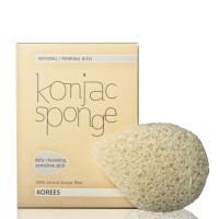 Veido kempinėlė Konjac Sponge (balta), 1 vnt. 