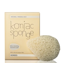 Veido kempinėlė Konjac Sponge (balta), 1 vnt. 
