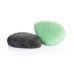 Veido kempinėlė Konjac Sponge (žalia/juoda), 2 vnt.