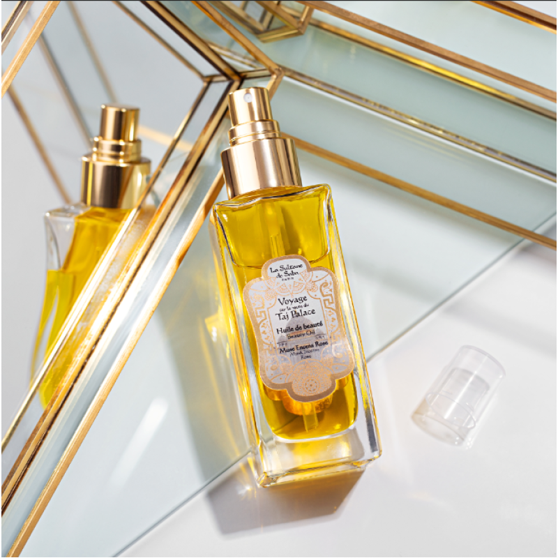 Taj Beauty Oil Rožių, muskuso ir smilkalų aromato grožio aliejus, 100ml