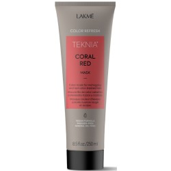 Teknia Coral Red Mask Kaukė raudona spalva dažytiems plaukams, 250ml 