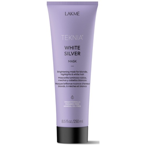 Teknia White Silver Mask Geltonus atspalvius neutralizuojanti plaukų kaukė, 250ml