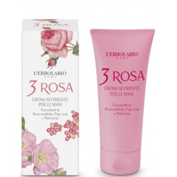 3 Rosa Rožių aromato maitinantis rankų kremas, 75 ml 