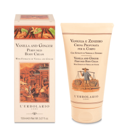 Vanilla and Ginger Perfumed Body Cream Parfumuotas vanilės ir imbiero aromato kūno kremas, 150 ml 