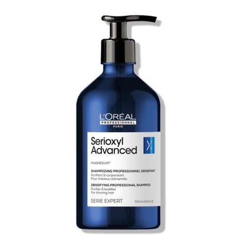 Serioxyl Advanced Purifier Bodifier Shampoo Valomasis šampūnas slenkantiems plaukams, 500ml
