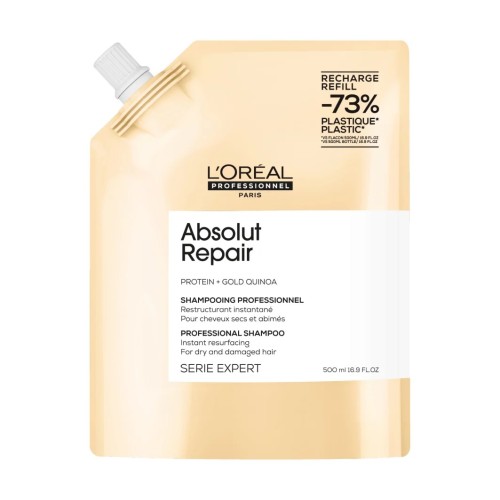 Absolut Repair Shampoo Refill Itin pažeistų plaukų šampūno papildymas, 500ml