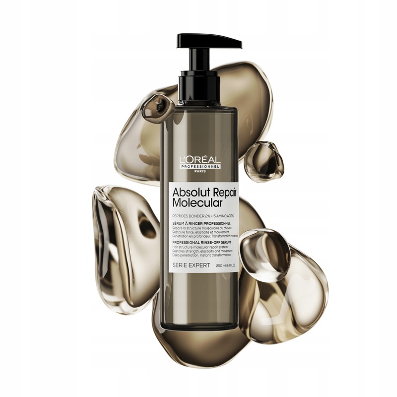 Absolut Repair Molecular Rinse-Off Serum Nuplaunamas atkuriamasis plaukų serumas, 250ml