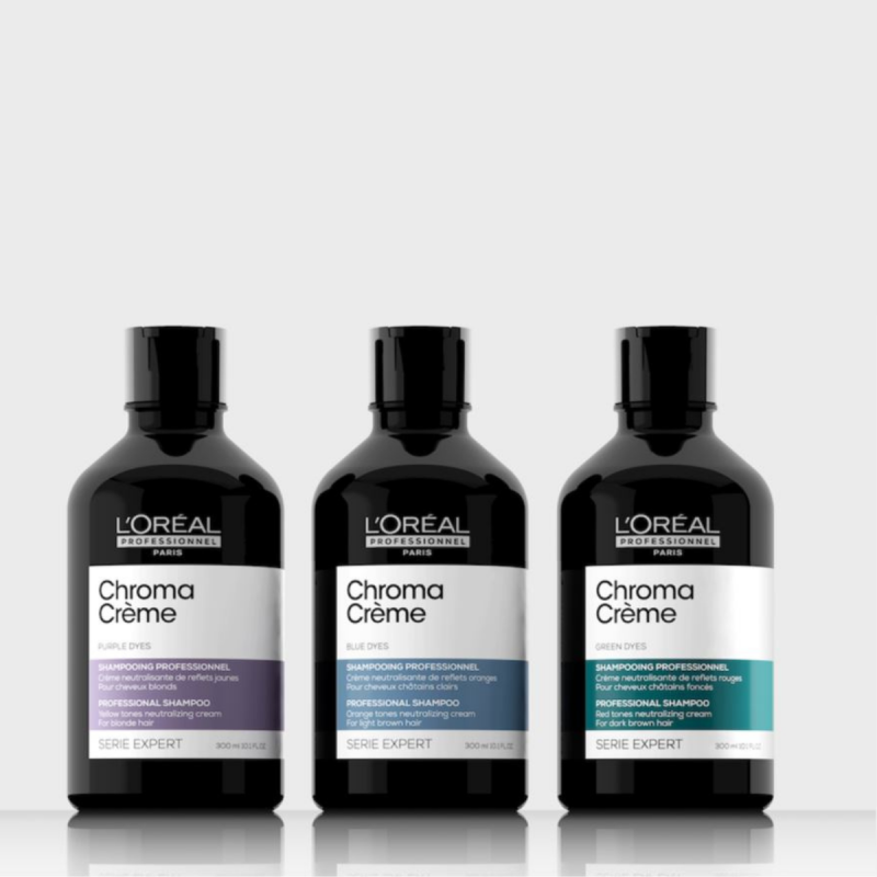 Chroma Crème Blue Ash Tonuojantis šampūnas dažytiems plaukams, 300ml