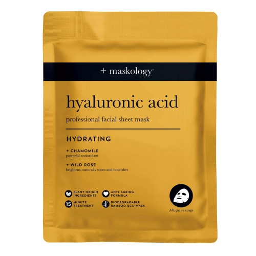 HYALURONIC ACID Professional Sheet Mask Lakštinė veido kaukė su hialuronu, 22ml