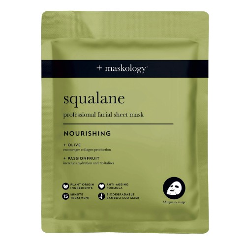 SQUALANE Professional Sheet Mask Lakštinė veido kaukė su skvalanu, 22ml