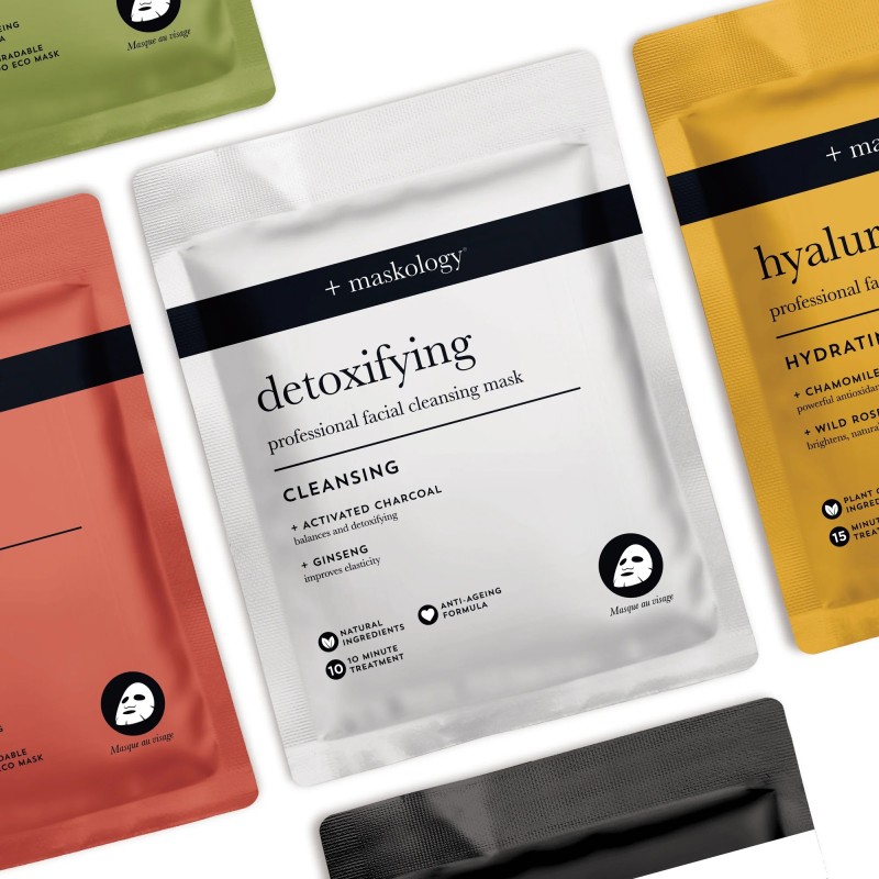 DETOXIFYING Professional Sheet Mask Valomoji lakštinė veido kaukė, 20ml