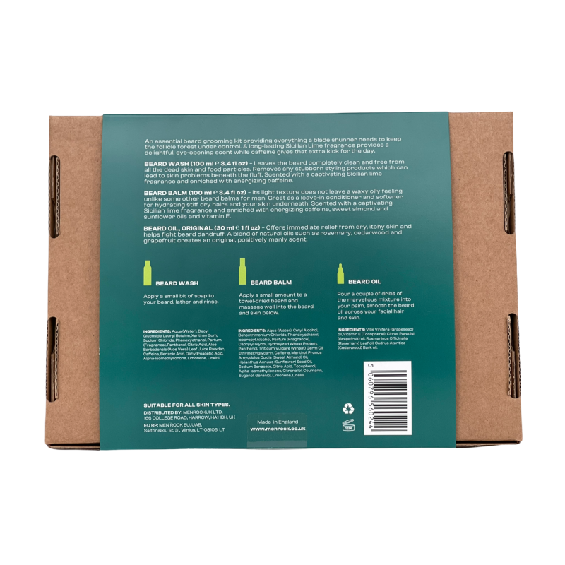 Beardy Beloved Awakening Sicilian Lime Beard Kit Barzdos priežiūros rinkinys, 1vnt
