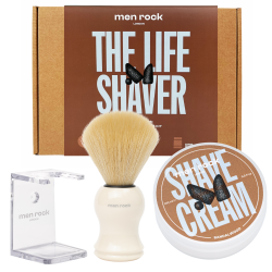 The Life Shaver Sandalwood Essential Shaving Kit Skutimosi priemonių rinkinys, 1vnt 