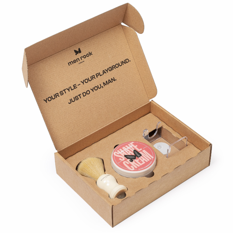 The Life Shaver Black Pomegranate Essential Shaving Kit Skutimosi priemonių rinkinys, 1vnt