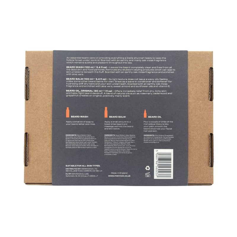 Beardy Beloved Soothing Oak Moss Beard Kit Barzdos priežiūros rinkinys, 1vnt