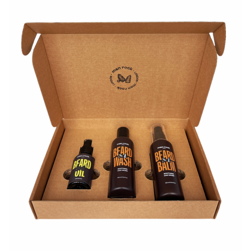 Beardy Beloved Soothing Oak Moss Beard Kit Barzdos priežiūros rinkinys, 1vnt