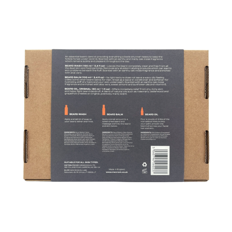 Beardy Beloved Soothing Oak Moss Beard Kit Barzdos priežiūros rinkinys, 1vnt