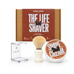 The Life Shaver Sandalwood Essential Shaving Kit Skutimosi priemonių rinkinys, 1vnt 