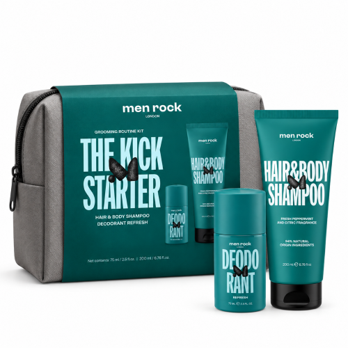 The Kick Starter Grooming Routine Kit Kūno priežiūros rinkinys vyrams, 1vnt