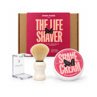 The Life Shaver Black Pomegranate Essential Shaving Kit Skutimosi priemonių rinkinys, 1vnt 