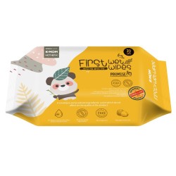 K-MOM First Wet Wipes Panda Organiškos drėgnos servetėlės, 70vnt 