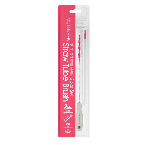 Straw Tube Brush Gertuvių šiaudelių valymo šepetėliai, 2vnt