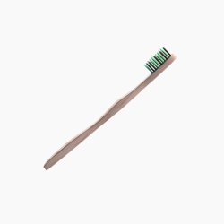 Bamboo Toothbrush With Charcoal Infused Bristles Minkštas bambukinis dantų šepetėlis, 1vnt 