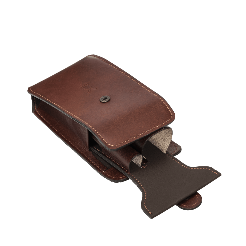 RT 2 TRAVEL Leather Case Odinis kelioninis skutimosi įrankių dėklas, 1vnt