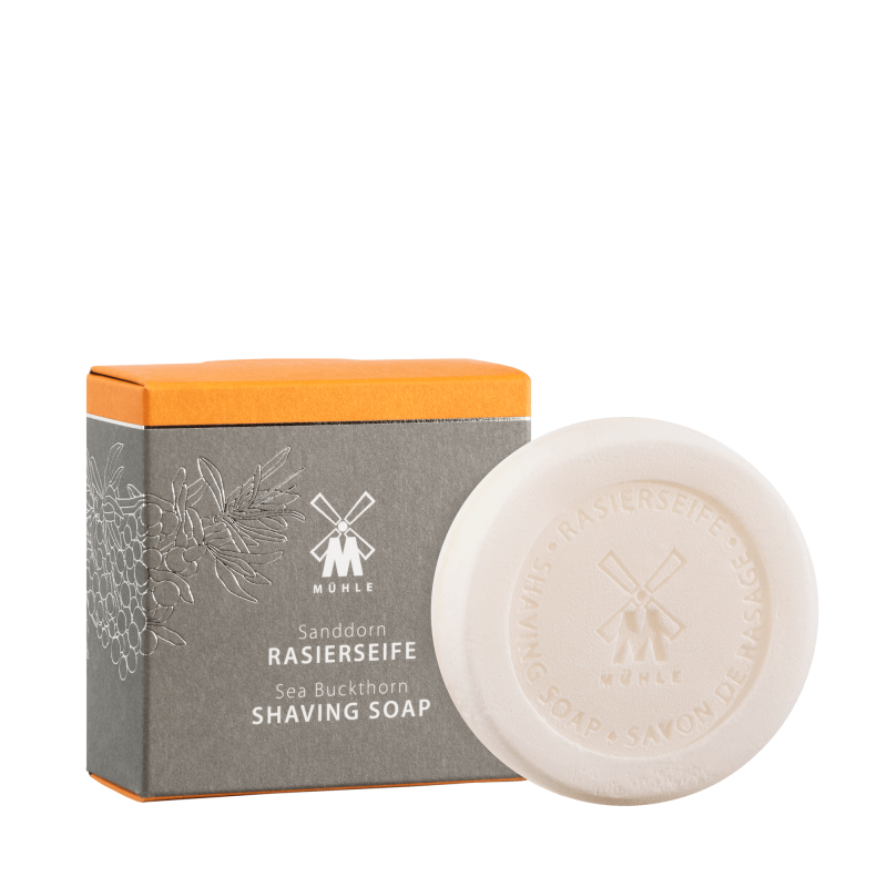 Shaving Soap Duo Sea Buckthorn & Sandalwood Skutimosi muilų rinkinys, 2x65g