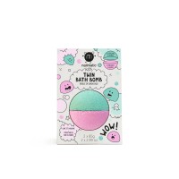 TWIN Bath Bomb Green & Pink Vonios burbulai, 2x85g 